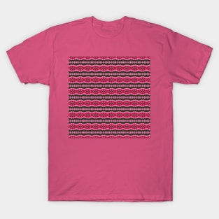 Serrated Lines Pink pattern T-Shirt